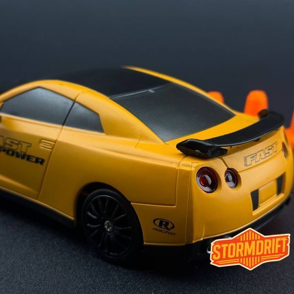 Іграшкова машинка Nissan GT-R жовта для дріфту на радіокеруванні 4WD HB Toys 956 фото