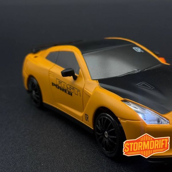 Іграшкова машинка Nissan GT-R жовта для дріфту на радіокеруванні 4WD HB Toys 956 фото