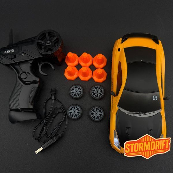 Іграшкова машинка Nissan GT-R жовта для дріфту на радіокеруванні 4WD HB Toys 956 фото